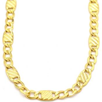 B&B Goldinvestic Zlatý řetízek figaro zdobený proužky N5024-585/1000