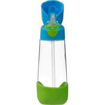 b.box Lahev na pití s brčkem 600 ml modrá/zelená