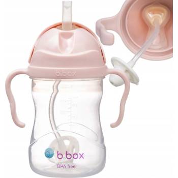 b.box hrneček s brčkem Gelato růžový 240 ml