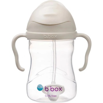 b.box hrneček s brčkem béžová 240 ml