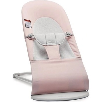 BabyBjörn lehátko Balance Soft Cotton Light pink/grey, světlá skonstrukce