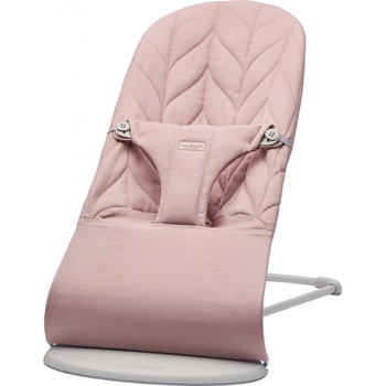 BabyBjörn Lehátko Bliss Dusty pink Petal Woven, světle šedá konstrukce, růžová