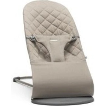 BabyBjörn lehátko Bouncer Bliss Cotton Woven Sand Grey, tmavě šedá konstrukce
