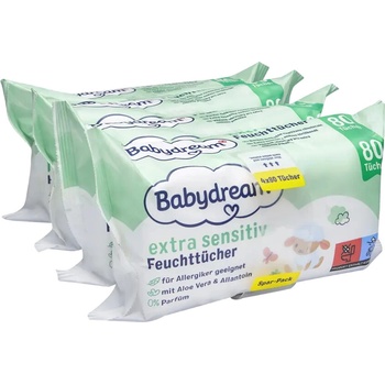 Babydream Vlhčené ubrousky extra sensitive 320 ks