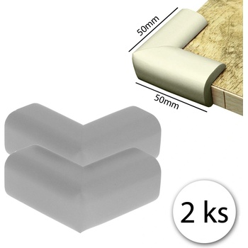 BabySafety PMH50 pěnová ochrana rohů a ostrých hran hranaté sivá