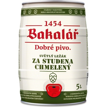 Bakalář ležák za studena chmelený 12° 5,2% 5 l (sud)