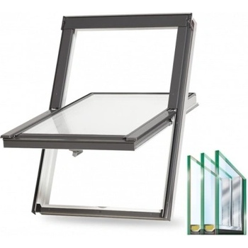 BALIO Plastové střešní okna trojsklo s lemováním 66x118 cm