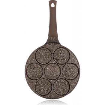 Banquet Crystal na 7 lívanců s nepřílnavým povrchem Granite Brown Smile 26 cm