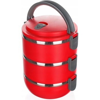 BANQUET Jídlonosič plastový CULINARIA Red 2,1l, 3 díly