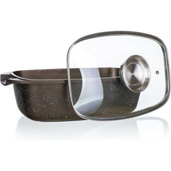 Banquet Pekáč s nepřilnavým povrchem Premium Dark Brown 39,5 x 22 x 11 cm s poklicí s aroma knobem