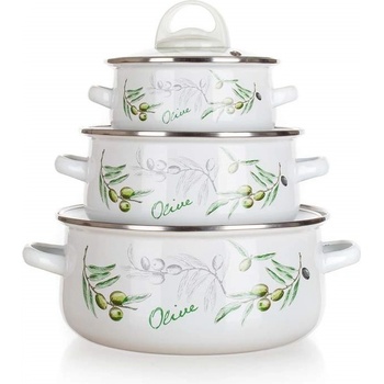 Banquet Sada smaltovaného nádobí OLIVES 6 ks