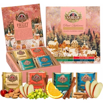 Basilur Christmas Fruit Vánoční kolekce ovocných čajů 40 x 1,8 g