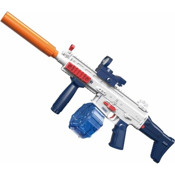 BATTLE Elektrická vodní pistole - Scar, 2 zásobníky, modrá