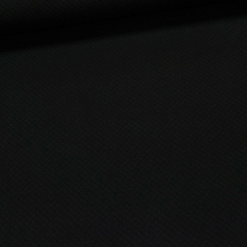 Bavlněný úplet 4878 0069, jednobarevný černý, vytlačená kostička, š.150cm (látka v metráži)