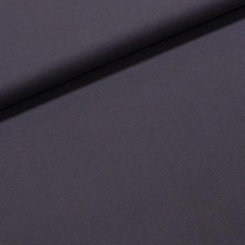 Bavlněný úplet TEPLÁKOVINA SP-GRETA 48 jednobarevná uni tmavě šedá, š.180cm (látka v metráži)