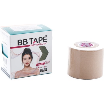 BB Tape ICE tejp na obličej z hedvábí béžová 5 m x 5 cm