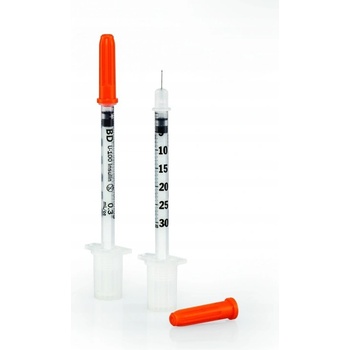 BD 0.3 ml x 8 mm DEMI U-100 Inzulin stříkačky 100 ks