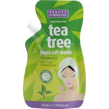 Beauty Formulas Tea Tree Peel Off hloubkově čistící maska 50 ml