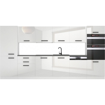 Belini B1 Premium Full Version 360 cm Bílý lesk s pracovní deskou NAOMI INF NAOMI/0/WT/W/B/