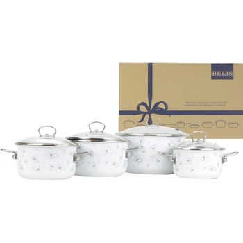 BELIS Smaltovaná sada nádobí 8dílná II PREMIUM bílá 19646-041DPIN3