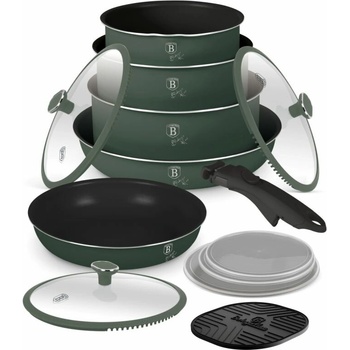 BERLINGERHAUS Sada nádobí s titanovým povrchem 13 ks Matte Green Collection BH-8423
