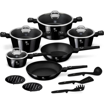 BERLINGERHAUS Sada nádobí s titanovým povrchem 15 ks Black Vantage Collection BH-8232