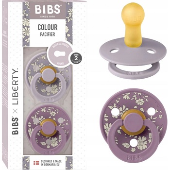 Bibs x Liberty Colour kaučuk dudlík kulatý 2ks fossil grey mauve