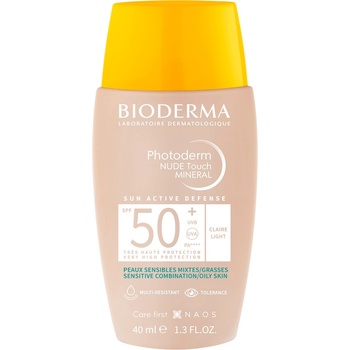 Bioderma Photoderm Nude Touch ochranný tónovaný fluid pro smíšenou až mastnou pleť Light SPF50+ 40 ml