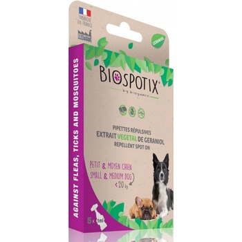 Biospotix Dog spot-on S-M s repelentním účinkem 5 x 1 ml