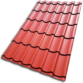 Blachotrapez Kingas Eco Plus 0,5 x 1195 x 1900 mm Pladur Wrinkle MAT TK červenohnědá 1 ks