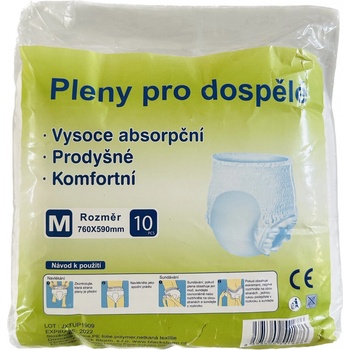 Black Storm plenkové natahovací kalhotky pro dospělé M 10 ks