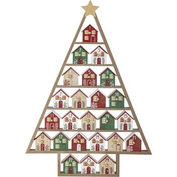Bloomingville Dřevěný adventní kalendář Calvin multi barva dřevo