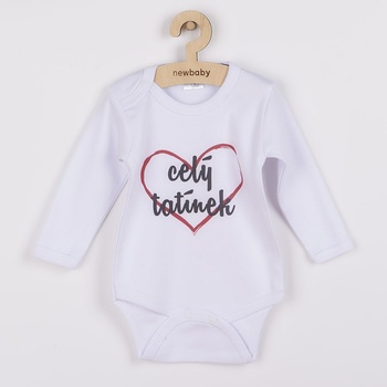Body s potiskem New Baby celý tatínek Červená