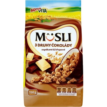 BonaVita müsli 3 druhy čokolády 700 g