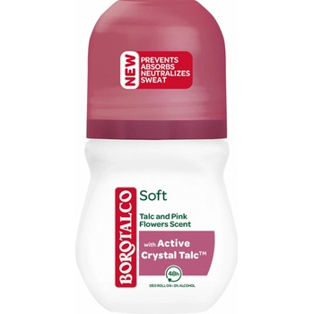 Borotalco Soft Talc & Pink Flower roll-on 50 ml