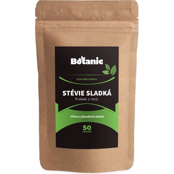 Botanic Stévie sladká Prášek z listů Bio 50 g
