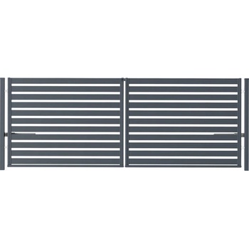 Brána POLARGOS Safir Element 400 x 150 cm dvoukřídlá stavebnicové provedení 7024 grafitová šedá vč. pohonu