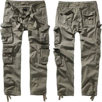 Brandit Pure Slim Fit Trousers kapsáče olivová