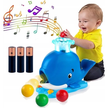 BRIGHT STARTS Hračka hudební světelná velryba Popper 6m+