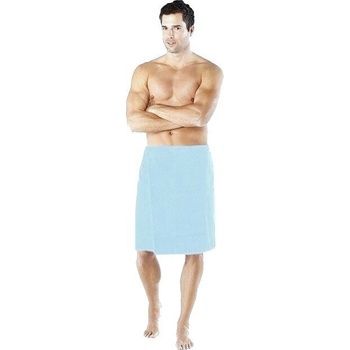 Brini 52 Pánský saunový kilt na knoflíky 140 x 65 cm modrý