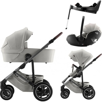 BRITAX Set Smile 5Z + korba + autosedačka Baby-Safe PRO + Vario Base 5Z Lux 2025 Varianta: Linen Grey