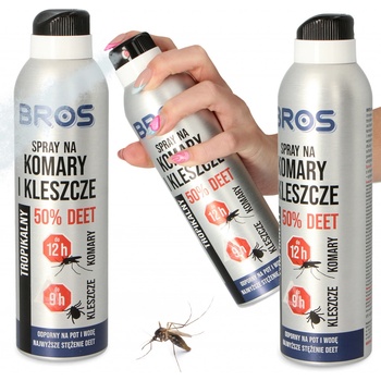 Bros 50% Deet spray proti komárům a klíšťatům 180 ml