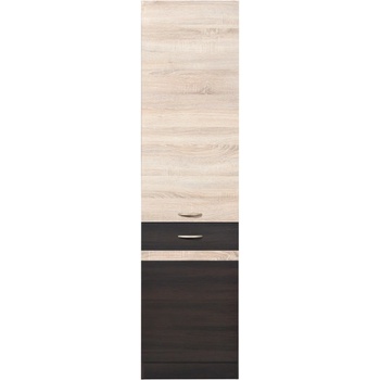 BRW Potravinová skříň JUNONA D2D/50/195 P wenge/dub sonoma