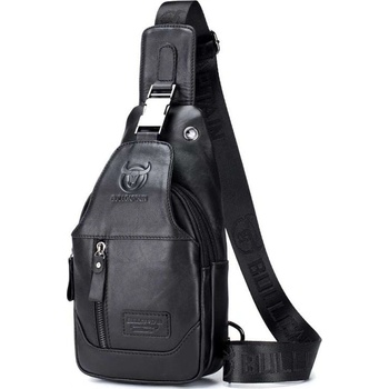 Bullcaptain kožená taška přes rameno Tarald černá 5L XB095
