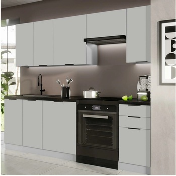 BWS Kuchyňská linka PEARL 240 cm šedá