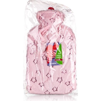 CALME Láhev zahřívací termofor FLOWERS 2 l, růžová