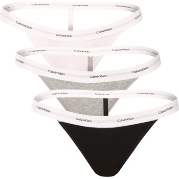 Calvin Klein 3PACK dámská tanga vícebarevná (QD5308 6H3)