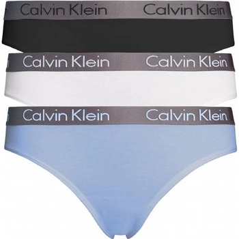 Calvin Klein Dámské tanga QD3560E W4Y 3 KUSY černá