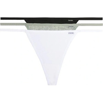 Calvin Klein Dámské tanga QD5070E 3 KUSY černá