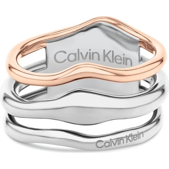 Calvin Klein dámský bicolor prsten z oceli CK Wavy 35000651